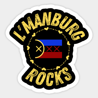 L'manburg Rocks with Cute Flag Sticker